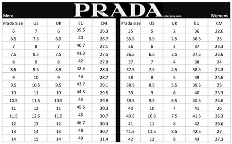 prada sneakers size chart|prada size conversion.